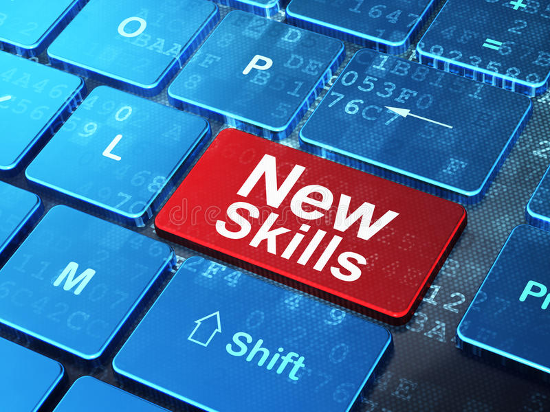 Education Concept new Skills computer keyboard